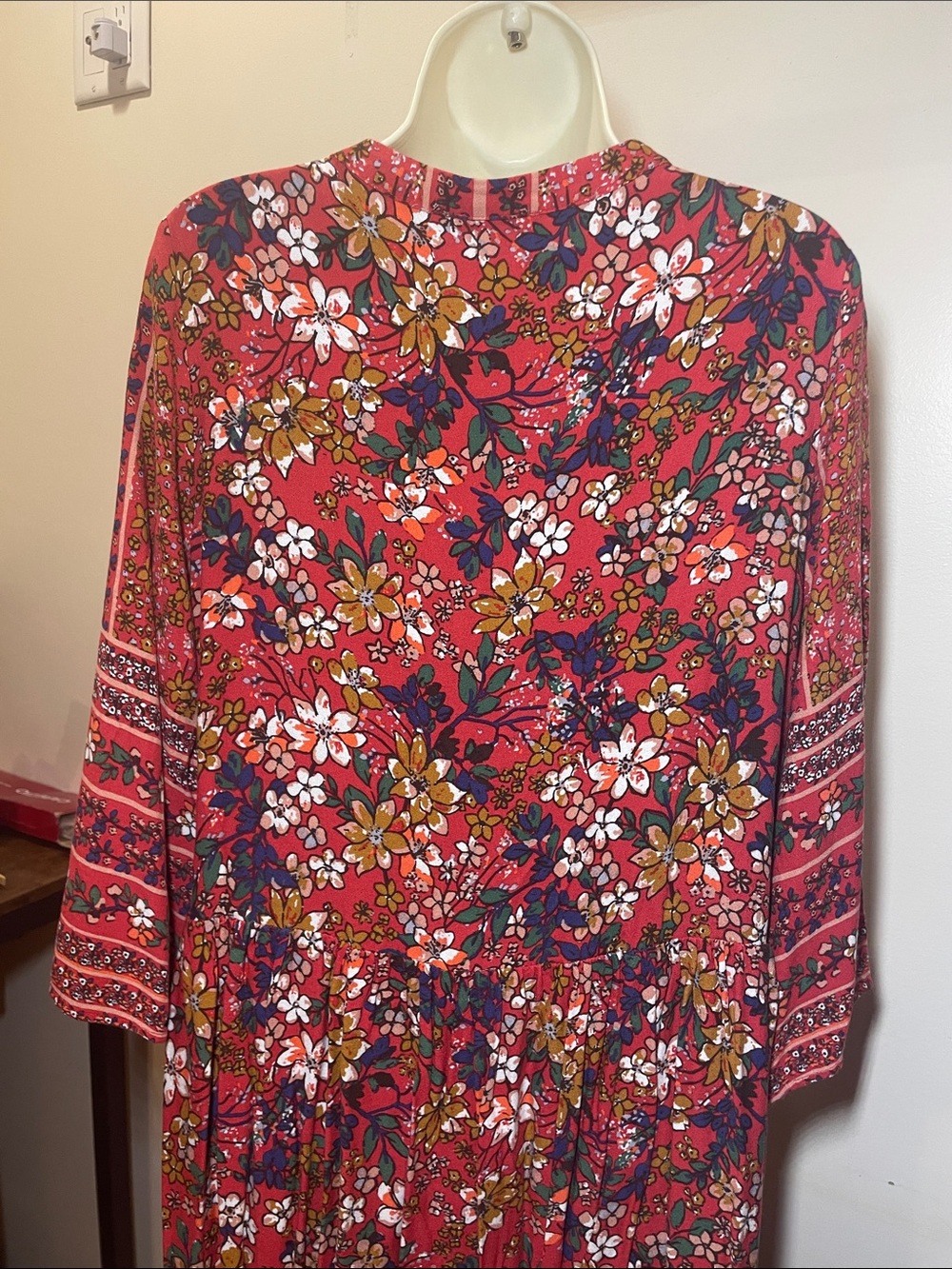 JODIFL Red Floral Tie-Front Maxi Dress - Picture 7 of 10